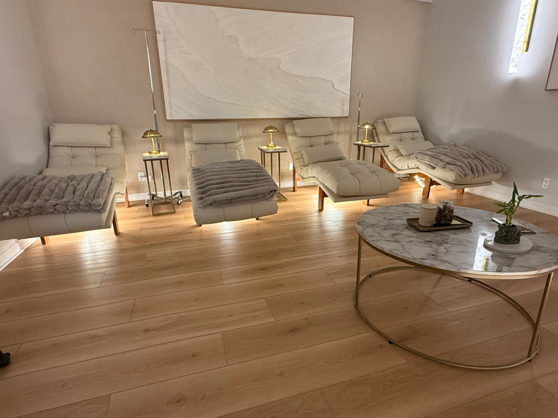 Treatment lounge at Nō Ka ʻOi Aesthetics in Lahaina, Maui