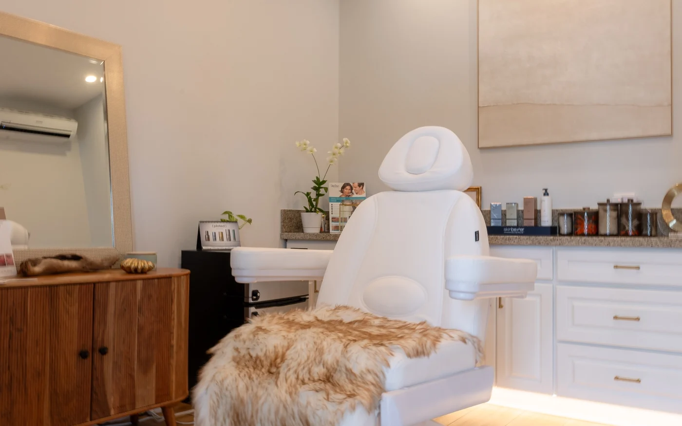 Skin consultation room at Nō Ka ʻOi Aesthetics in Lahaina, Maui